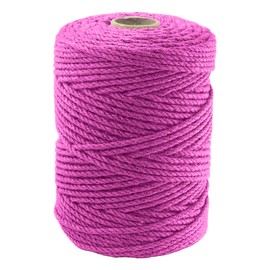 IMROPE 4mm x 300 Feet Pink Jute Rope, Twine for Gardening Tomato Climbing Plant Tie Floristry Crafts Gift Wrapping Packing Decor