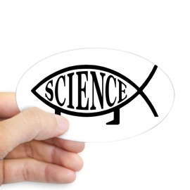 CafePress Science Fish Oval Sticker Oval Bumper Sticker, Euro Oval Car Decal