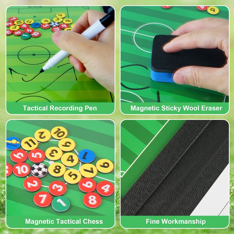 LaceDaisy Professional Foldable Football Tactics Board Football Magnetic Coach Board