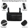 Wheelchair Side Organizer Storage Bag Armrest Pouch with Cup Holder