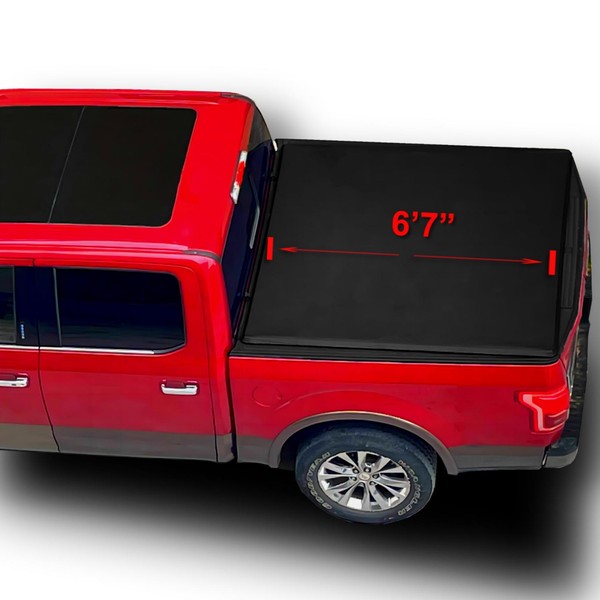 OSOBAK Soft Roll Up 6'7" Truck Bed Cover Compatible for