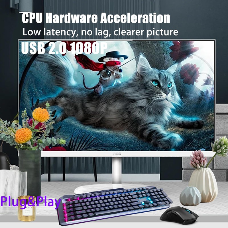 8MP 4-in-1 Video Capture Card,TVI AHD CVBS CVI to USB