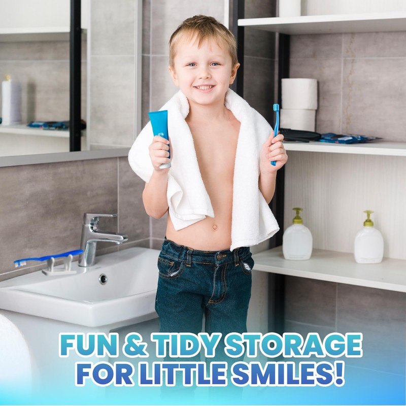 Toothbrush Caddy - Personal Toothbrush Holder for Bathroom Counter -