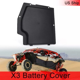 Unbranded Black 1pc Battery Cover Plate Compatible with Can Am Maverick X3/MAX 2017-2024