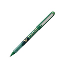 Pilot Pack of 12 Rollerball Pens V Ball VB7 Liquid Ink Pte Metal Average Green
