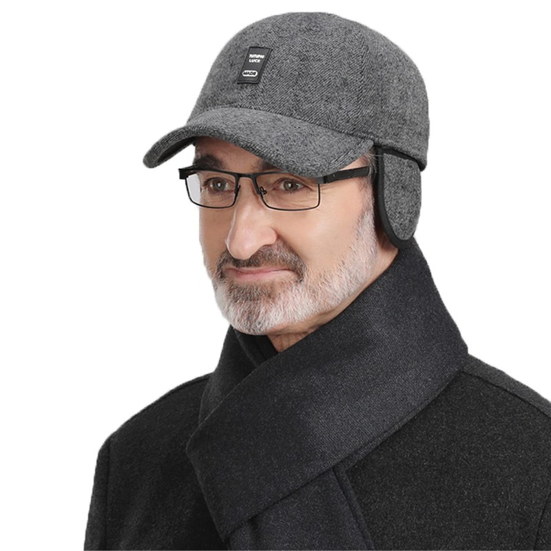 Clape Unisex Winter Caps Baseball Cap Hat with Foldable Earflap