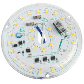 HAOLEDI 3.94'' 15W LED Ceiling Fan Light Retrofit Kit, Ceiling Light Replacement Panel PCB 3CCT 3000K 4500K 5000K 1800LM 120V CRI90 (1-Pack 3CCT)