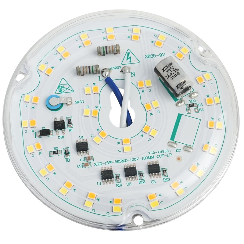 HAOLEDI 3.94'' 15W LED Ceiling Fan Light Retrofit Kit, Ceiling