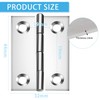 Eruinfang 12 Pieces Hinges Stainless Steel Folding Butt Hinges Small