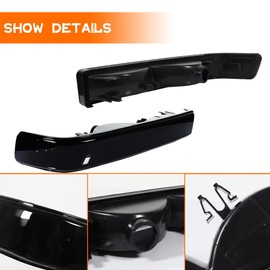 Tonsya For 1998-2004 Chevy S10 Pickup,1998-2005 Chevy Blazer & 1998-2004 GMC Sonoma Front Parking turn signal lights housings Smoked Lens (Do Not Fit Above Models With Factory Fog Lights