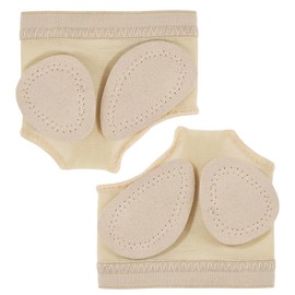 YHTCC 1 Pair Pack Foot Thongs for Dance,Non-Slip Breathable Flexible Foot Toe Pad Support for Jazz Ballet Modern Dance (Beige)