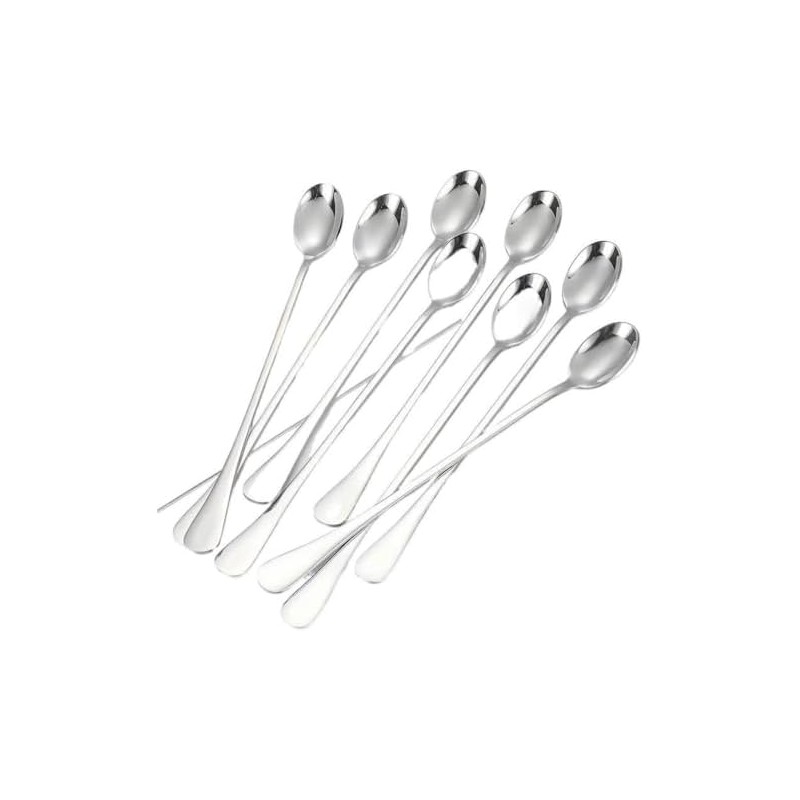 Stainless Steel Long Handle Spoons Set, Ice Cream Coffee Tea