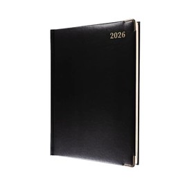 Collins - Classic - Manager 2026 12 Month Calendar Year Planner, Week-To-View with Appointments Diary - Black (1210V.99-26)