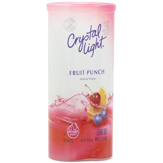 Crystal Light Fruit Punch Drink Mix (24 Pitcher Packets, 4 Canisters of 6)