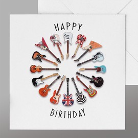 Guitar Birthday Card, Guitar Card, Electric Guitar Card.