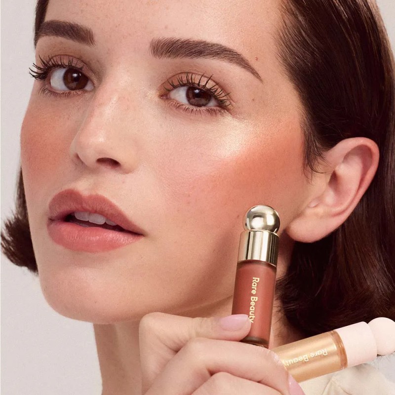 Set Iluminador 2.5 Ml + Blush Dewy Rare Beauty Mini