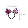 SAFIGLE 4sets British Headband Union Jack Hairband Bow for Events