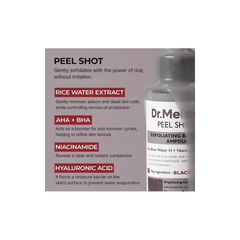 Ampolla Exfoliante e Hidratante Rostro Dr Melaxin Agua de Arroz