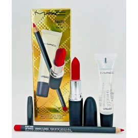 M·A·C MAC Claim To Fame Lip Trio: Ruby Woo - 3 Piece Set Brand New In Box