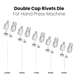 Rivet Eyelets Grommets Snap Buttons Dies Set for Hand Press Machine