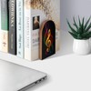Gold Music Note Book Ends Decorative Wood Bookends for Shelves