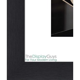The Display Guys - multi-openings Collage Wooden Picture Frame w. Tempered Glass - 11x14 matted to (2) 5x7 Photos - Wall Hanging - Black