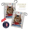 Breeze Decor Patriotic Maine Coon Garden Flag Set Mailbox Hanger