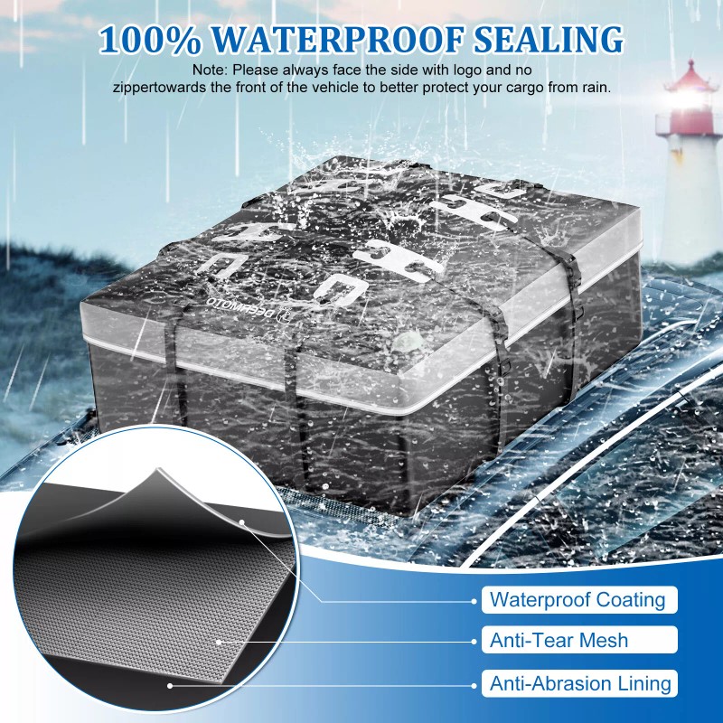 KEEPDSGN 21 Cubic Feet Car Roof Top Cargo Carrier Bag