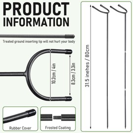 TOBWOLF 2PCS U-Shaped Golf Club Holder, Keeps Your Clubs Clean, Dry & Visible, Detachable Metal Golf Club Stand, Made of Durable Metal, Golf Club Holder Rack, Easy to Carry, Protects Your Clubs Bag