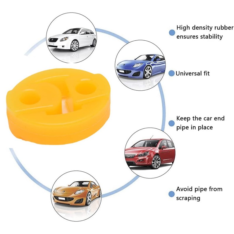 KAIAIWLUO Exhaust Pipe Hanger,4 PCS Vehicle Mounting Rubber Hanger Bracket