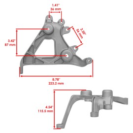 Caltric 1S3-21513-00-00 Front Fender Headlight Brackets For Yamaha Raptor Left & Right
