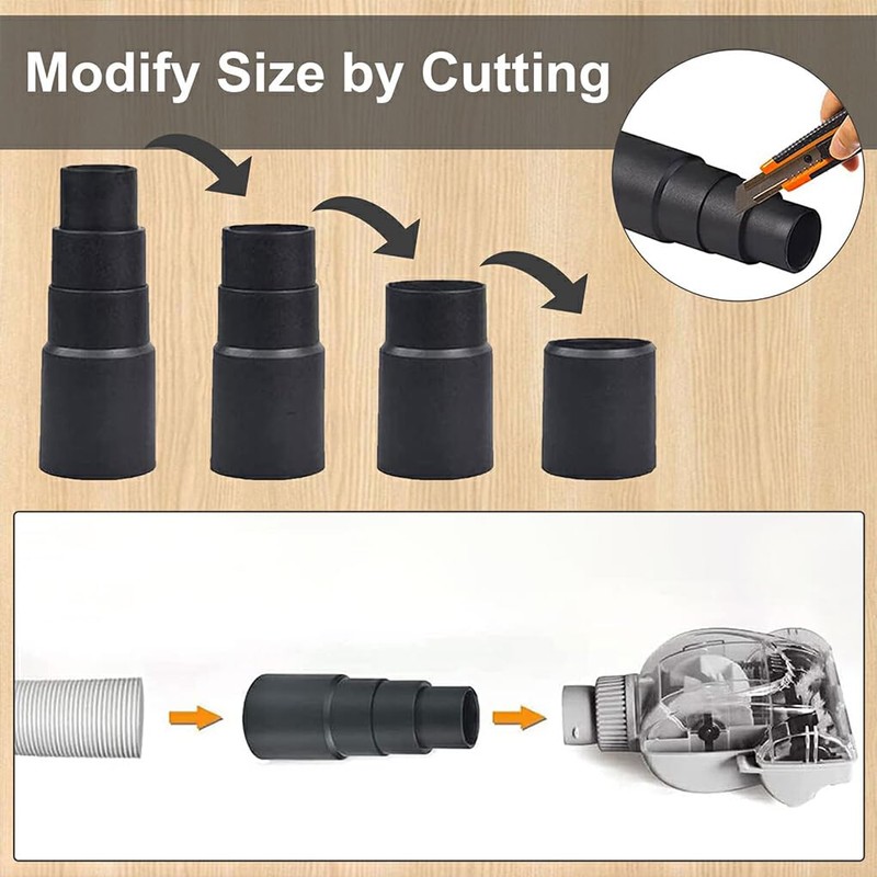 5X Dust Extractor Hose Adapter for Circular Saws Universal Vacuum
