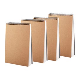 4Pack A4 Sketch Books Spiral Bound Hardback Sketch Pad, Drawing Book Spiral Bound, Durable Acid Free Sketchbook for Painting, memos, Graffiti and Artist Sketch Pad