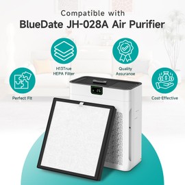 Harebery JH-028A JH-028A-F Filter Replacement, Compatible with BlueDate JH-028A Purifier, 3 -in-1 Filtration System, 2 Pack