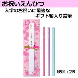 Tombow MP-KW02-2B Celebration Pencils Set (10 Kakata Pencils, 2 Red Pencils, MONO Eraser), Pink