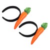 Gatuida 2pcs Plush Carrot Headband Realistic Vegetable Headdress for Easter
