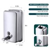 VANNSOO Commercial Soap Dispenser Wall Mount Stainless Steel Manual Liquid