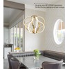 Munbea Modern Gold LED Chandelier with Remote Control, Dimmable LED
