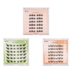 HASTHIP® 108 Piezas Pestañas Postizas Autoadhesivas, Extensiones de Pestañas Reutilizables sin Pegamento, Banda Adhesiva Negra de Alta Fijación, Aplic
