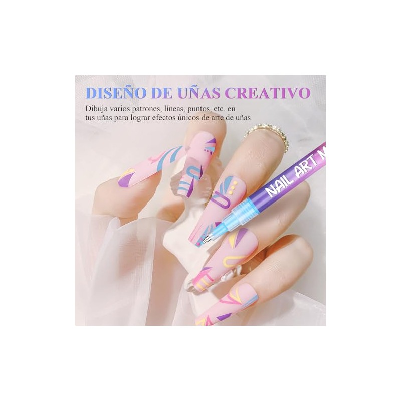 Juego de 12 Rotuladores para Nail Art Nuevos Rotuladores Para