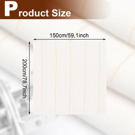 YOUNTHYE Linen Fabric Sold by the Metre, Punch Needle Fabric, 150 cm x 200 cm, Primary Monk Fabric with Marked Lines, Primary Tufting Cloth Monk Fabric, Punch Needle for Tufting Gun, Handmade