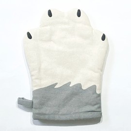 Packable 71504 Mittens, Potholder Approx. 6.7 x 8.7 inches (17 x 22 cm), Paw, Hachiware, Gray