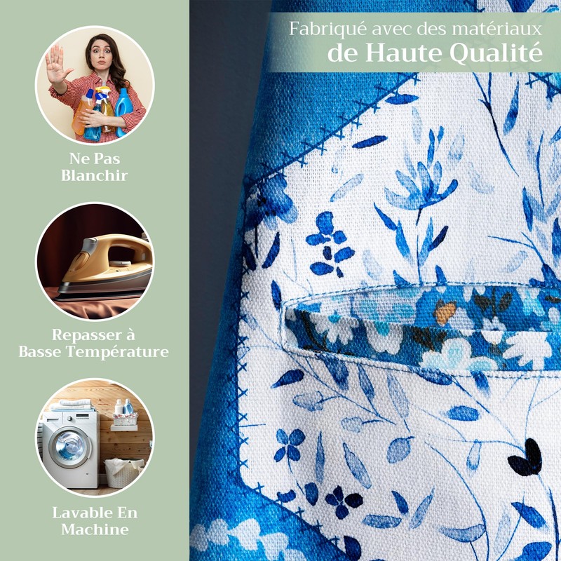 Maison d' Hermine Apron for women with Pocket 100% Cotton