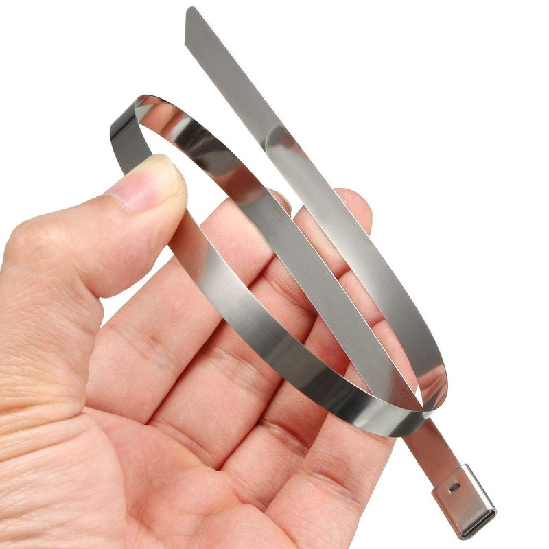 sourcing map 20 Inch Stainless Steel Cable Zip Ties Multi-Purpose