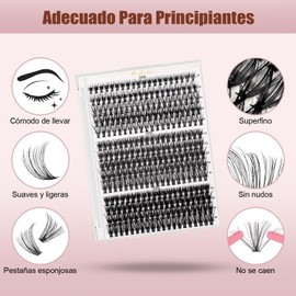Kit Completo de Pestañas Postizas DIY 280 Racimos, Todo En 1 Mezcla 30D 40D 50D Con Pinzas, Extensión 10-16mm, Unión y Sellado De Sujeción Fuerte