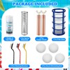 Qualirey 8 Pcs Copper Anode Replacement Kit, Solar Pool Replacement