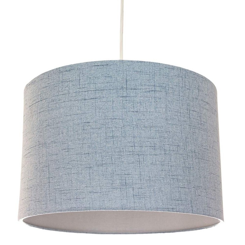 Contemporary and Sleek 12 Inch Light Blue Slate Textured Linen