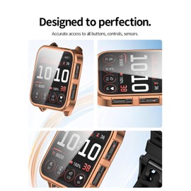 2 Pack for Garmin Venu X1 Smart Watch Case,BOVUGAC TPU All Inclusive Watch Case Cover for Garmin Venu X1 Accessories-Rose Gold