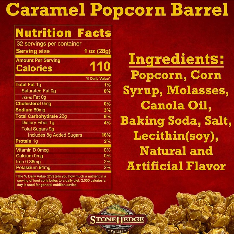 Stonehedge Farms Caramel and Kettle Flavored Popcorn Barrels - 30
