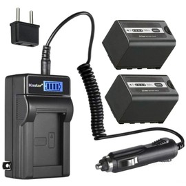 Kastar 2-Pack AG-VBR59 Battery and LCD AC Charger Compatible with Panasonic AG-CX10, AG-CX350, AG-DVX200, AG-DVX200PJ, AG-DVX200PB, AG-DVX200PX, AG-DVX200EJ, AG-DVX200EN, AG-DVX200ED, AJ-PCS060 Camera